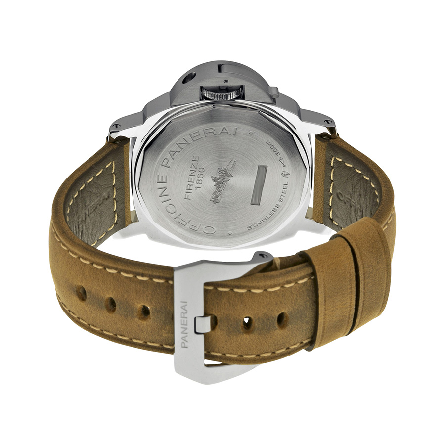 Panerai Luminor Marina Black Dial Tan Leather Men's Watch PAM00590 PAM00590  7613268368862 - Panerai, Luminor Marina - Jomashop