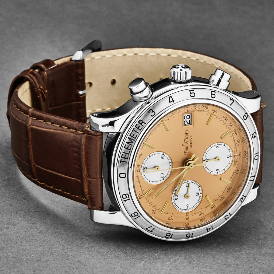 Paul Picot Telemeter Chronograph Automatic Champagne Dial Men's Watch ...