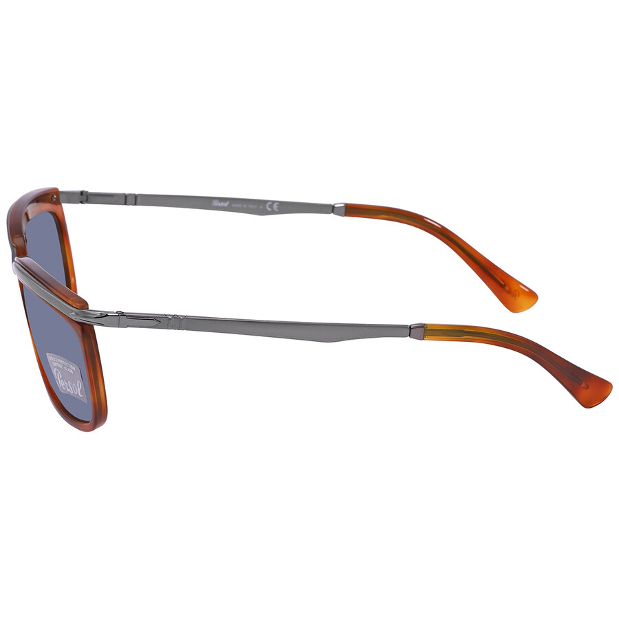 Persol Key West II Light Blue Rectangular Men's Sunglasses PO3229S 9656