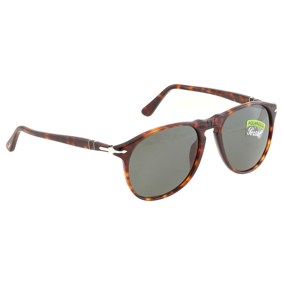 Persol Polarized Green Pilot Men's Sunglasses PO9649S 24/58 55