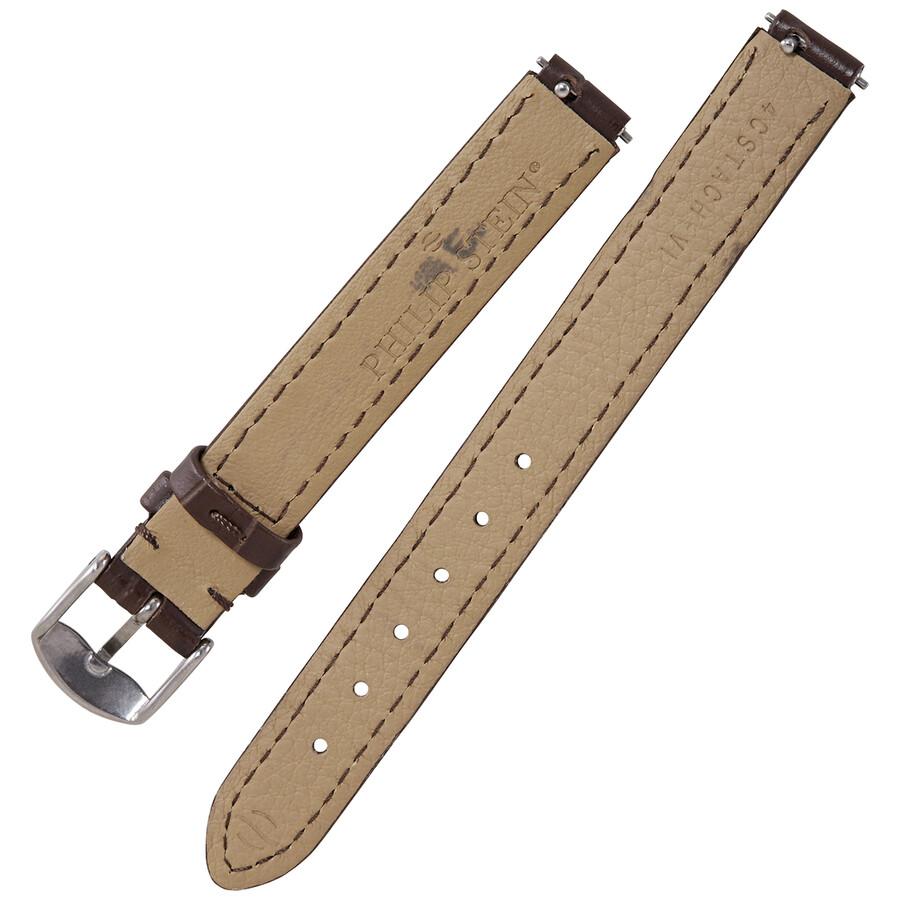 Philip Stein Unisex 12 mm Alligator Print Calf Leather Watch Band 4