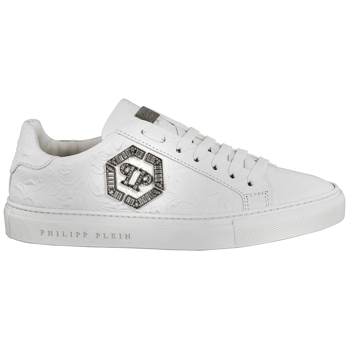 Philipp Plein White Low Top Hexagon 