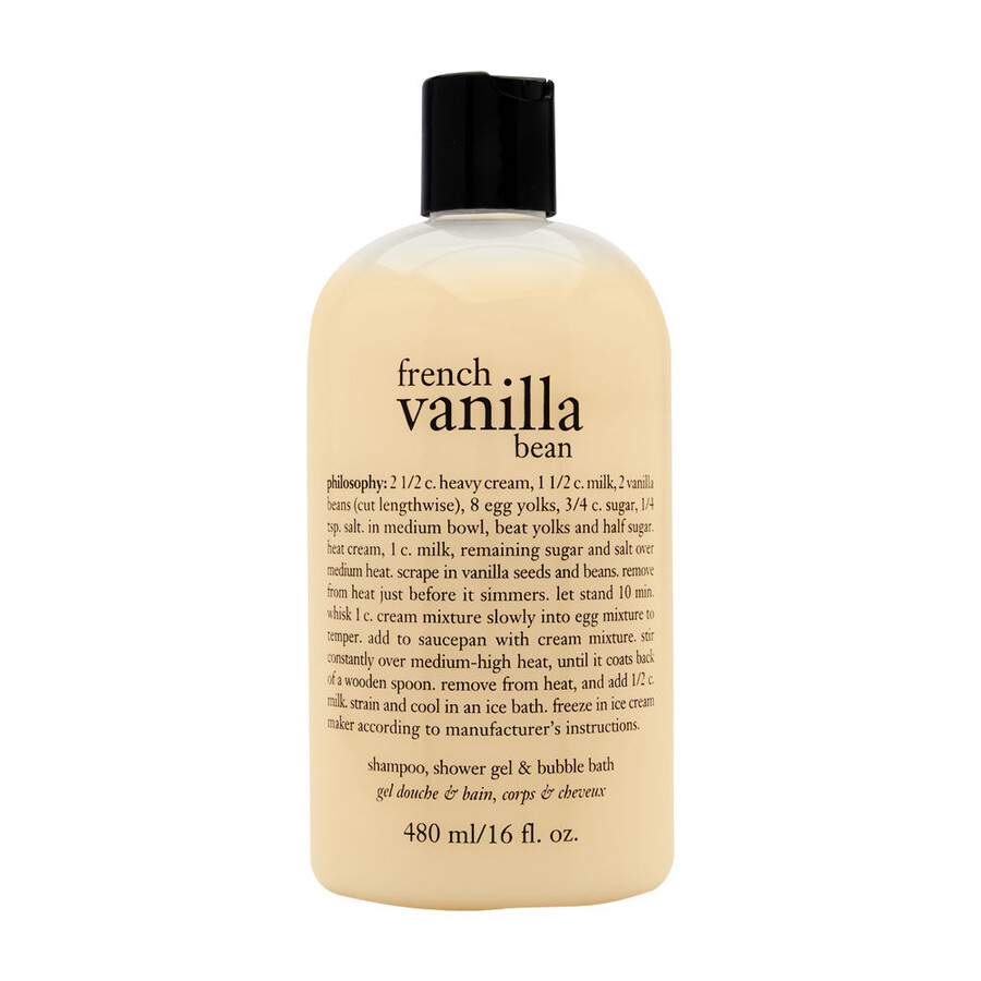 Philosophy French Vanilla Bean Shampoo / Shower Gel&bubble Bath 16.0 oz (W) 604079087605