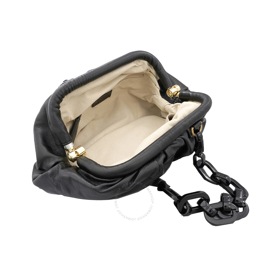 Pinko Ladies Black Limousine Block Color Mini Chain Clutch With Strap