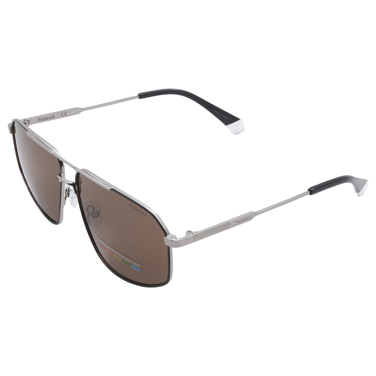 Polaroid Pld 2121/s 08A/M9 BLACK GREY Sunglasses Men's Polycarbonate, Standard, 58