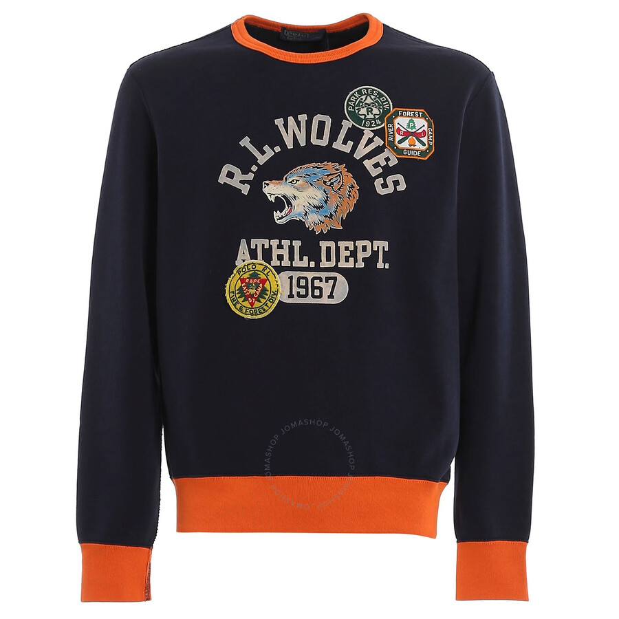 polo fleece graphic sweatshirt