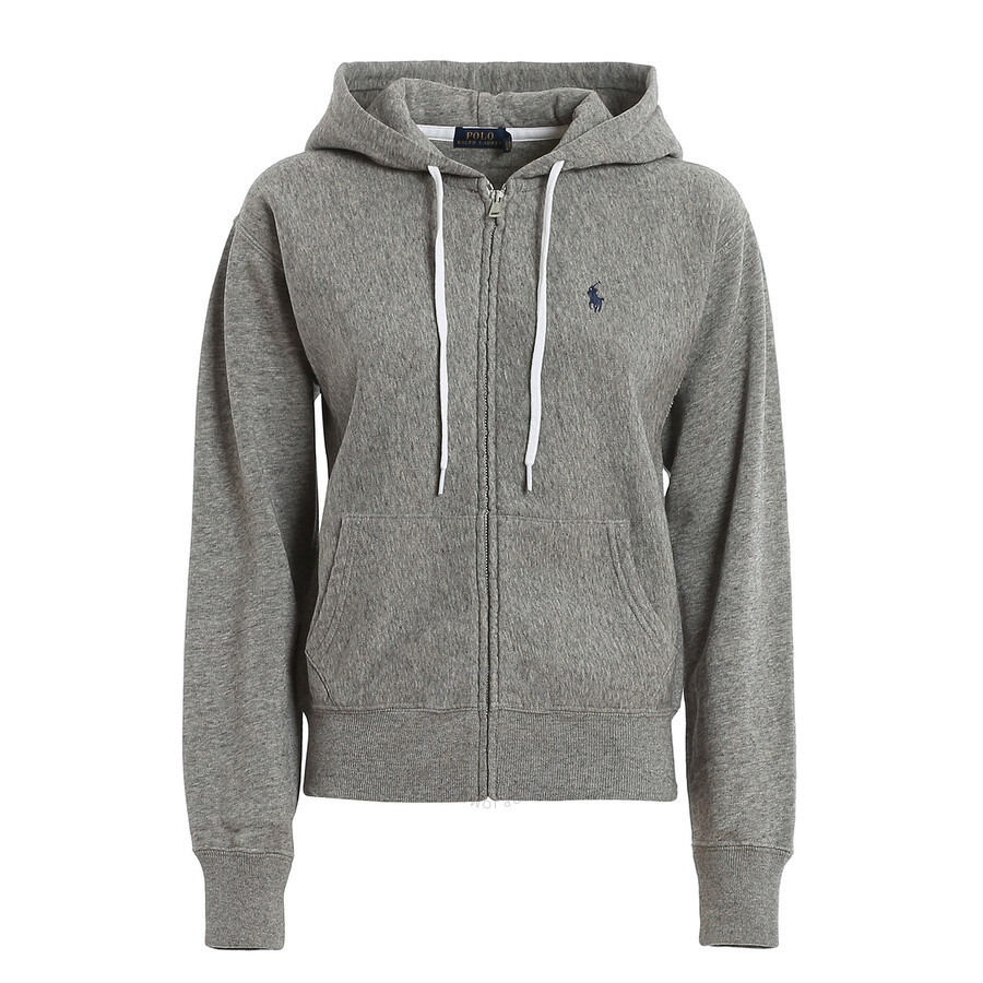 polo grey zip up hoodie