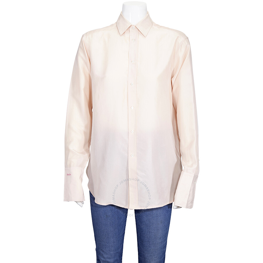 ladies pink ralph lauren shirt
