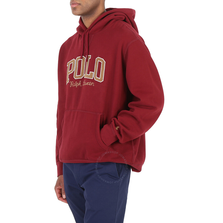 Polo Ralph Lauren Men's Red LogoPrint Drawstring Hoodie, Size XLarge
