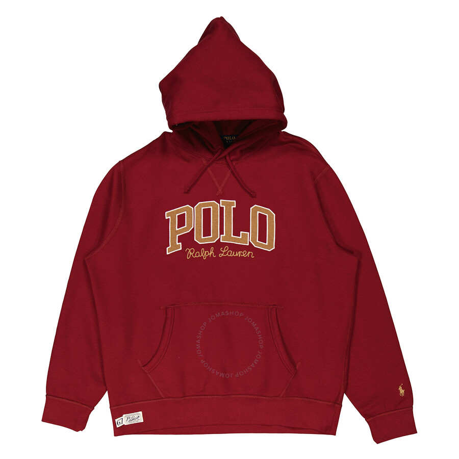 Polo Ralph Lauren Men's Red LogoPrint Drawstring Hoodie, Size XLarge