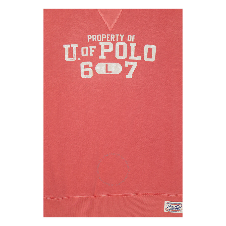 Polo Ralph Lauren Men's Red Polo 67 Print Sweatshirt, Size Medium 710880823001 Apparel