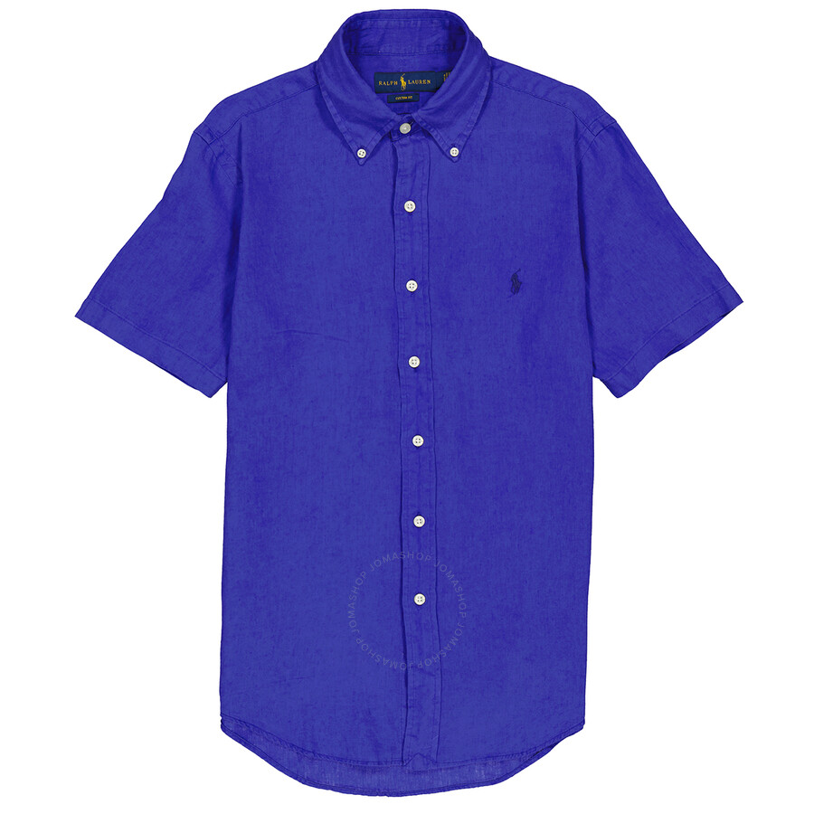 Ralph lauren men's short sleeve linen shirt clearance