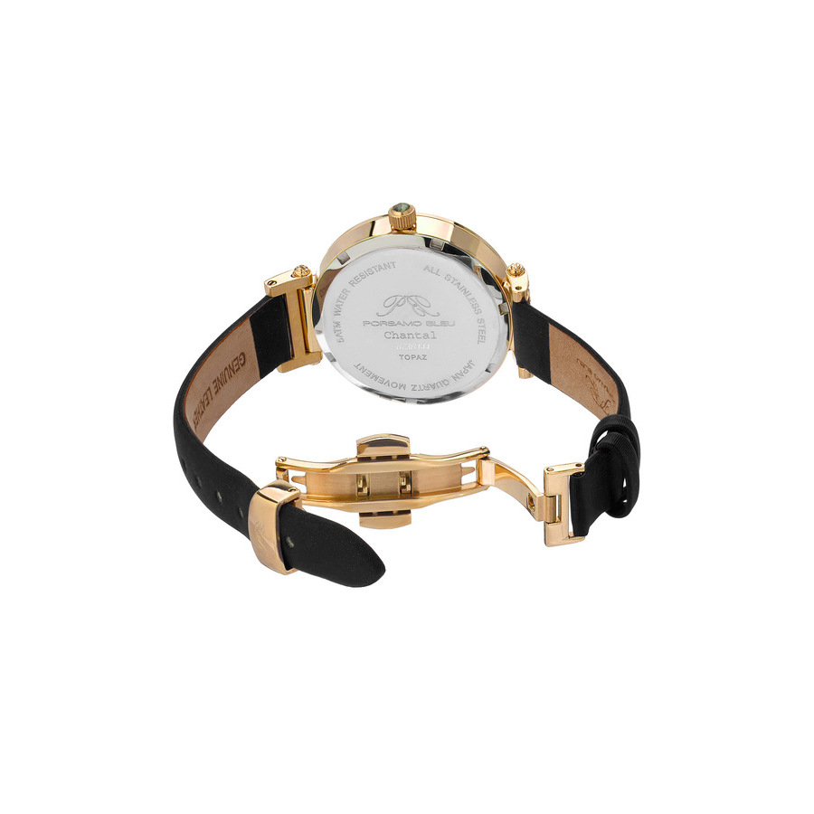 Porsamo Bleu Chantal Quartz Black Dial 