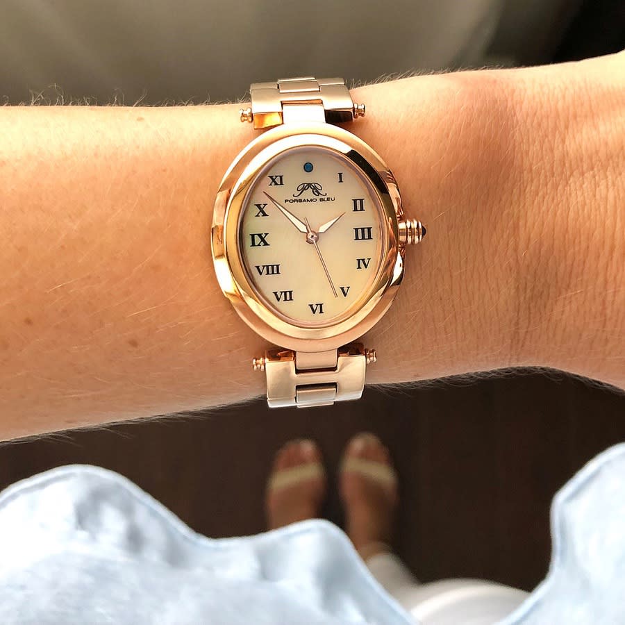 porsamo bleu women's south sea oval crystal watch
