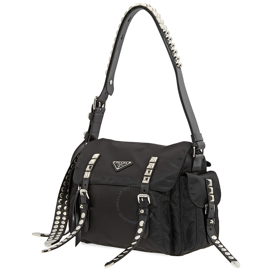 Prada Black Nylon Shoulder Bag 1BD118TBO2BYB F0002 8050533060592