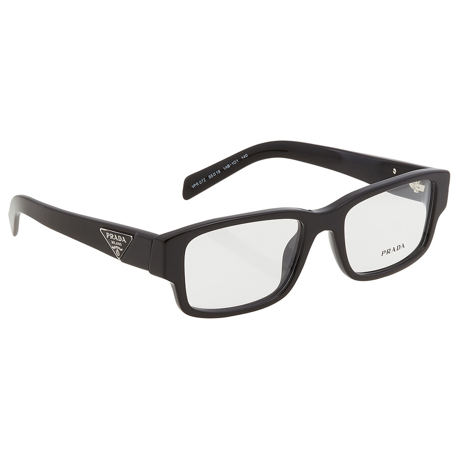 Prada Demo Rectangular Men's Eyeglasses PR 07ZV 1AB1O1 55 8056597748384