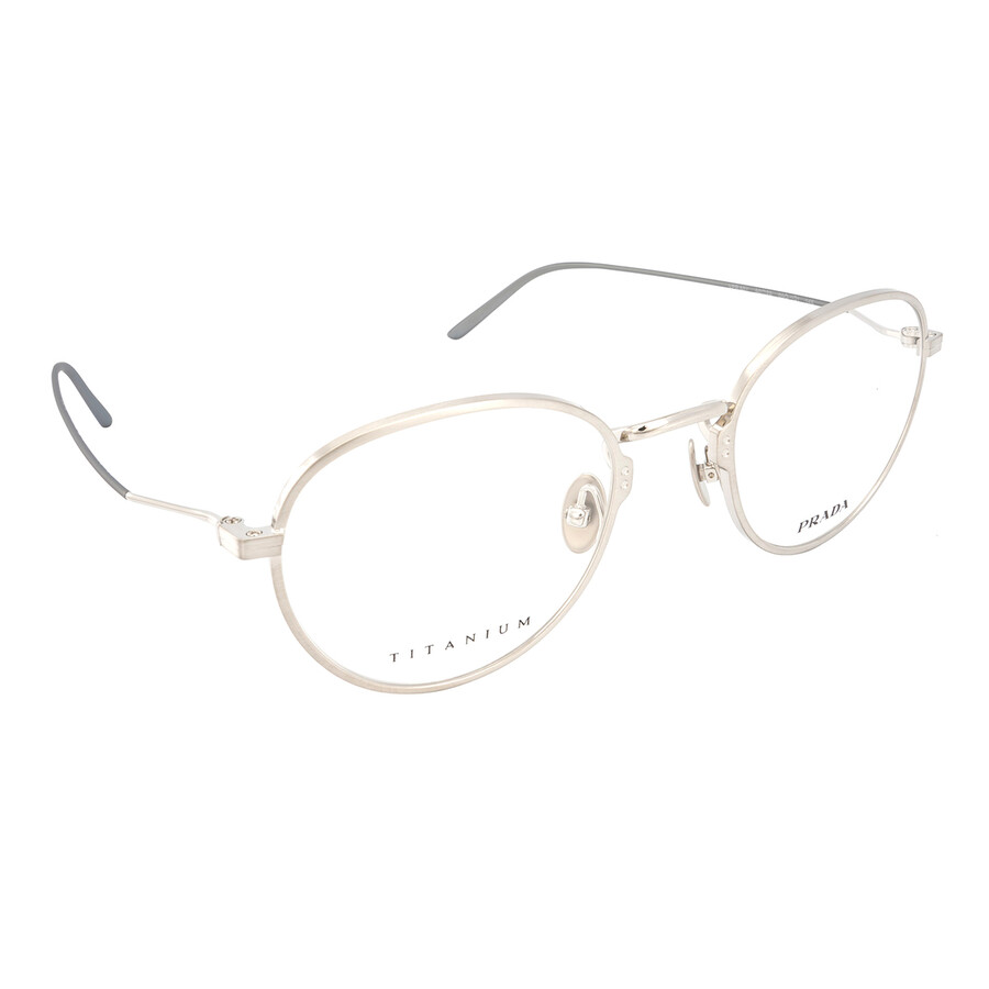 Prada Demo Round Titanium Men's Eyeglasses PR 50YV 05Q1O1 50