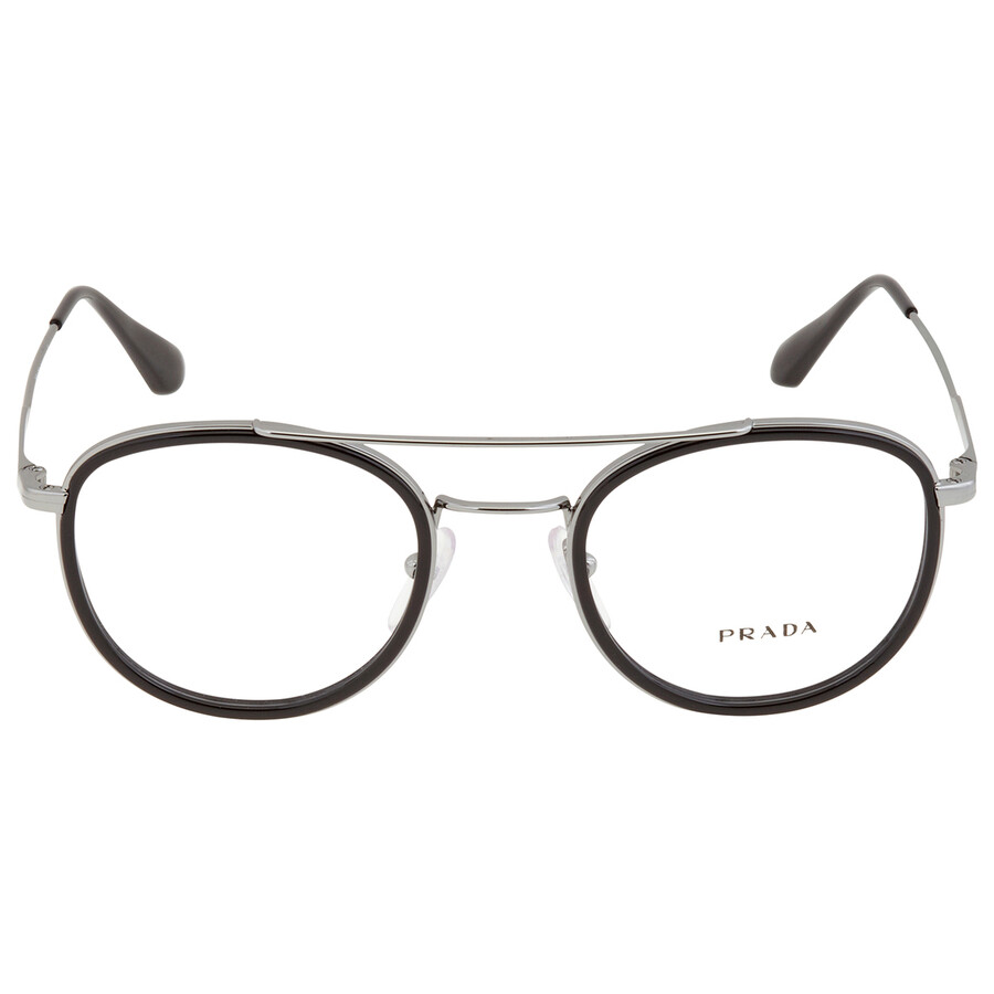 Prada Demo Round Unisex Eyeglasses PR 66XV M4Y1O1 49 8056597187244
