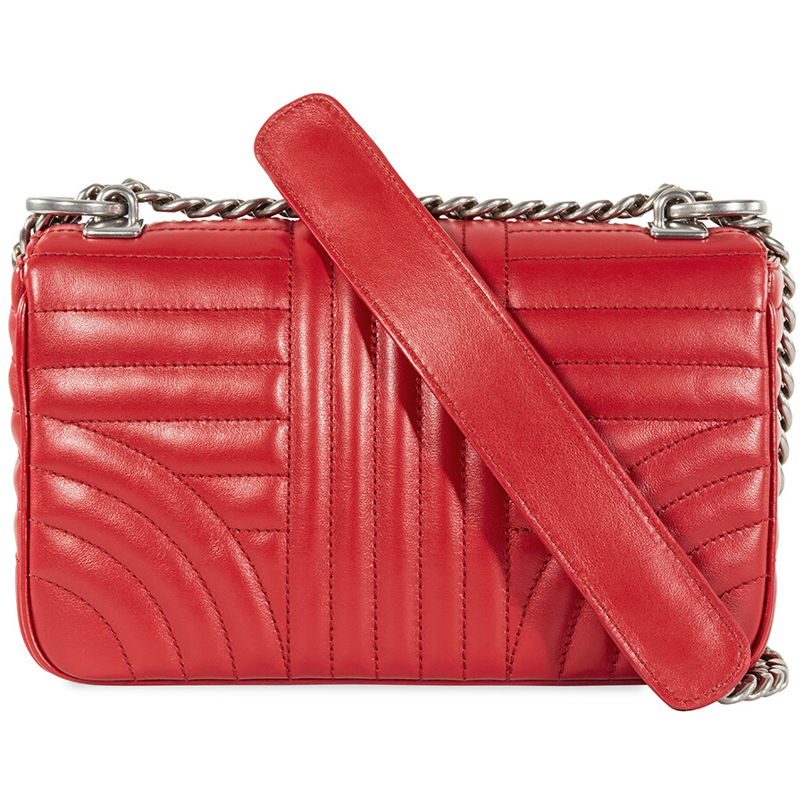 Prada Diagramme Leather Shoulder Bag Red 1BD107 COI 2D91 EF0YGF