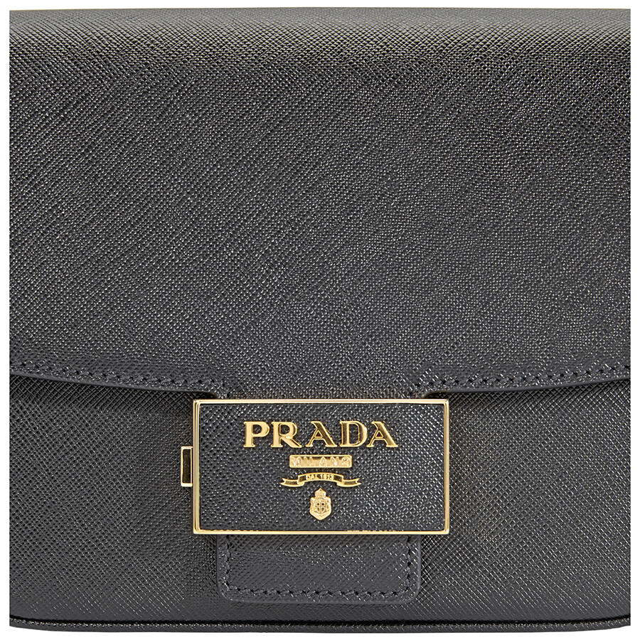 Prada Embleme Saffiano Leather Bag Black 1BD217OUONZV/F F0002