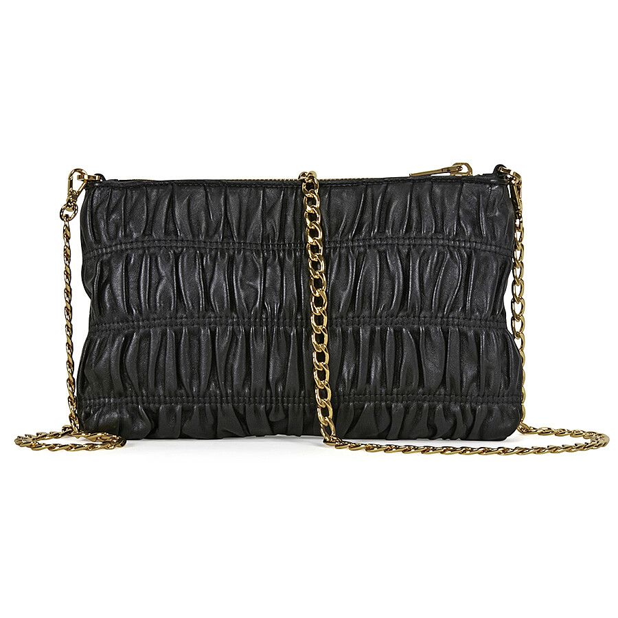 Prada Gaufre Nappa Leather Shoulder Bag Black 1BF027 COOQRDF0002