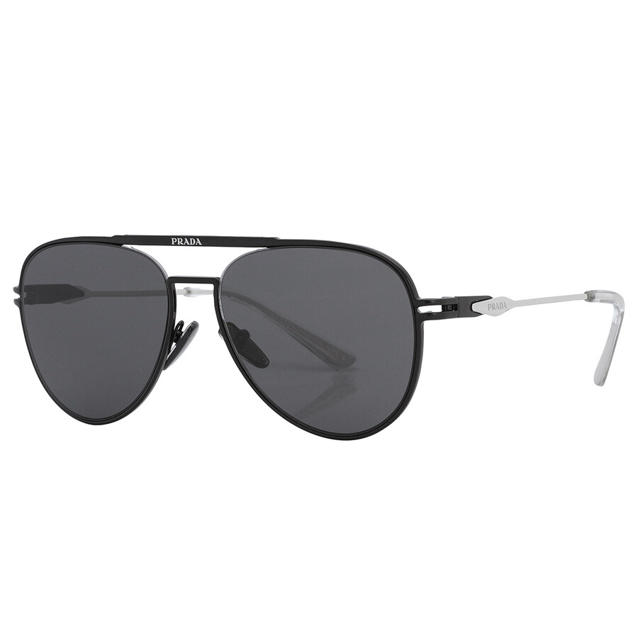 Prada Grey Pilot Men's Sunglasses PR 54ZS 1BO5S0 57 8056597744485