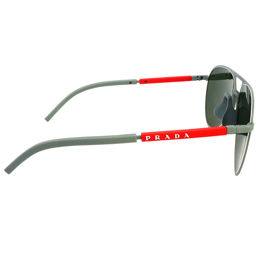 Prada Linea Rossa Green Mirror Silver Men's Sunglasses PS 51XS 07S08L59 PS 51XS 07S08L 59 