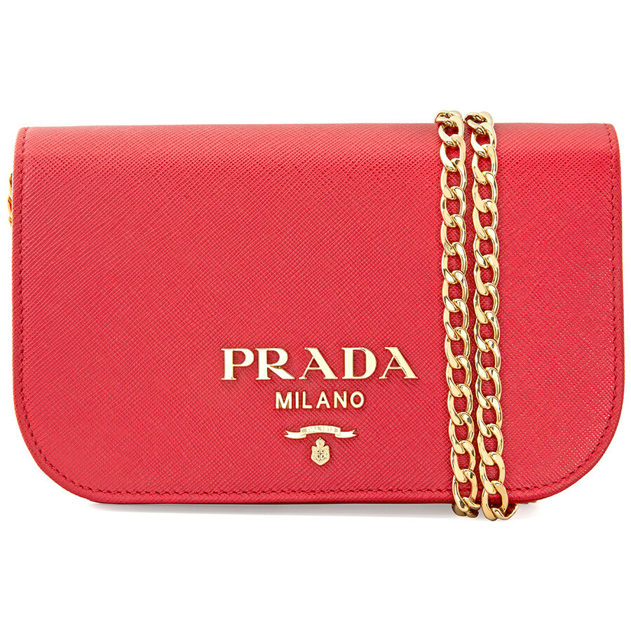 Prada Medium Crossbody Bag Fire Engine Red 1BH019OOONZV/B F068Z
