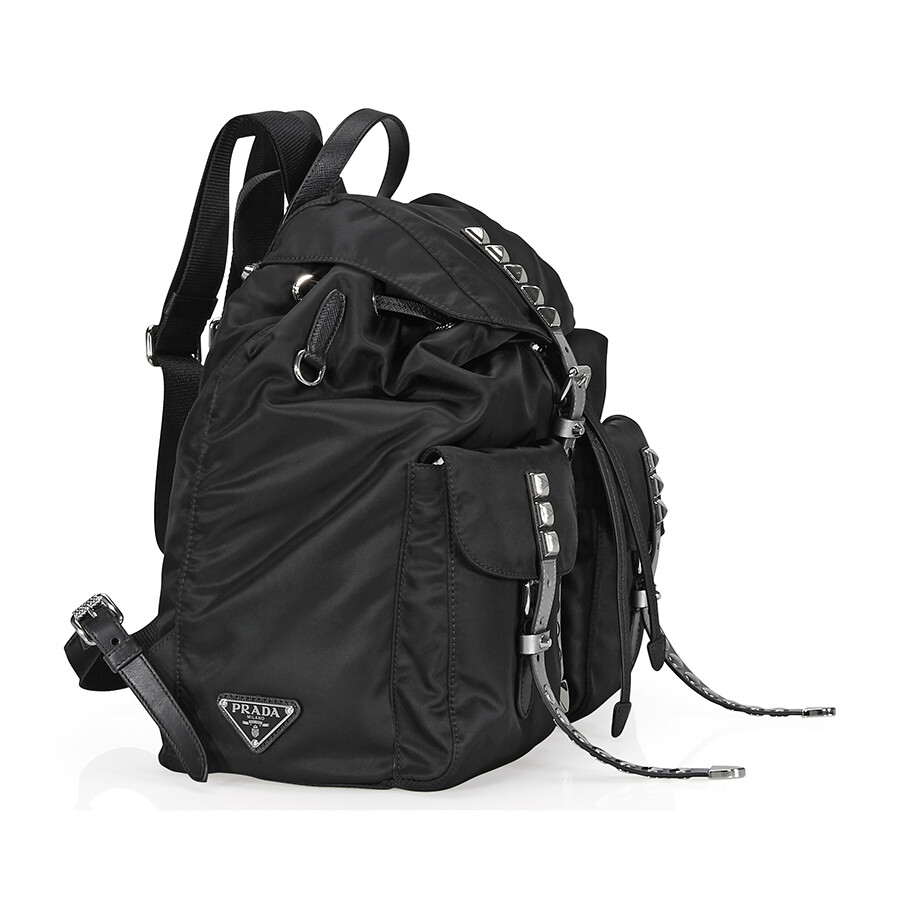 Prada Medium Fabric Backpack Black 1BZ811_F0H0S_2BYB_V_OYO
