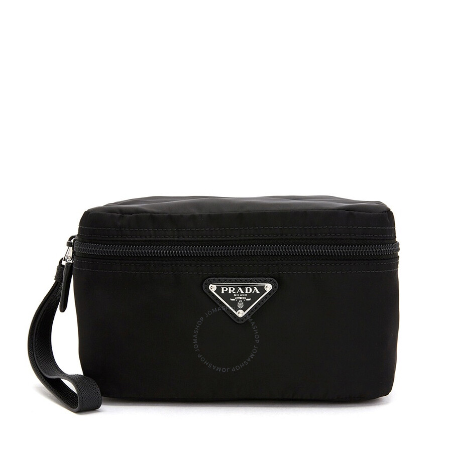 Prada Nylon Zipper Wash Bag Black 2NE015 064 F0002 8056158337392