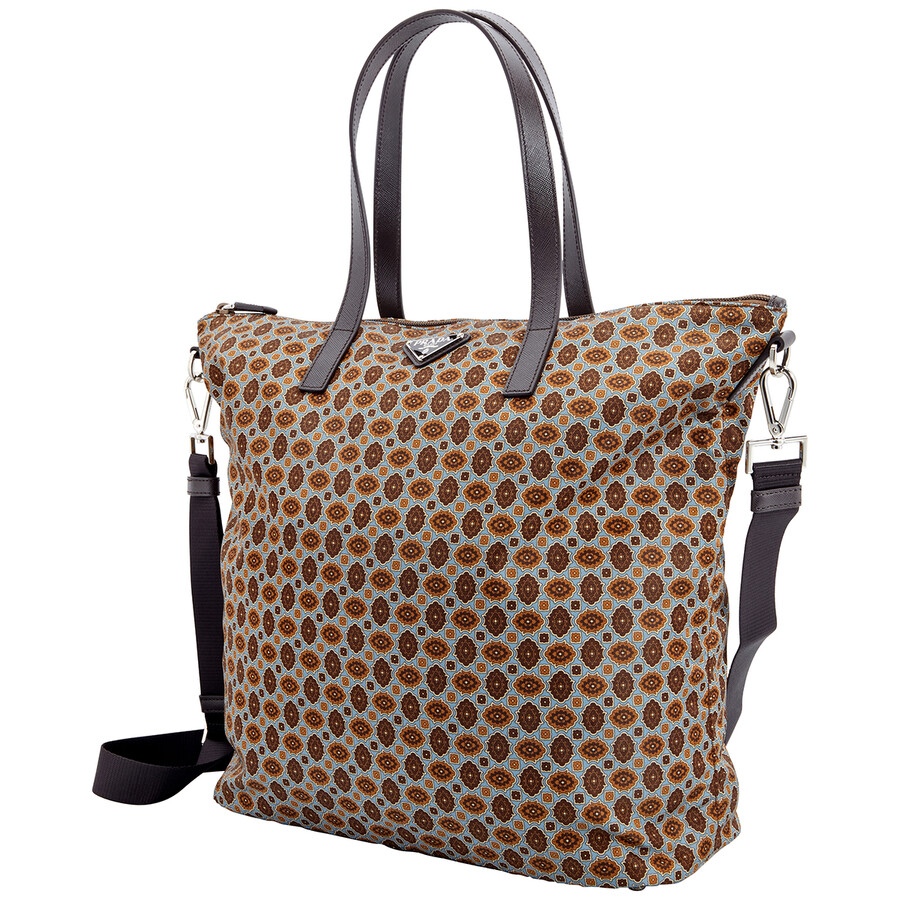 prada printed nylon tote