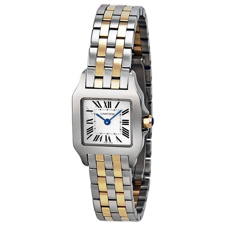 Cartier Pre-owned Cartier Santos Demoiselle 18kt Yellow Gold and Steel  Ladies Watch W25066Z6 7612456269882 - Pre-Owned Watches - Jomashop