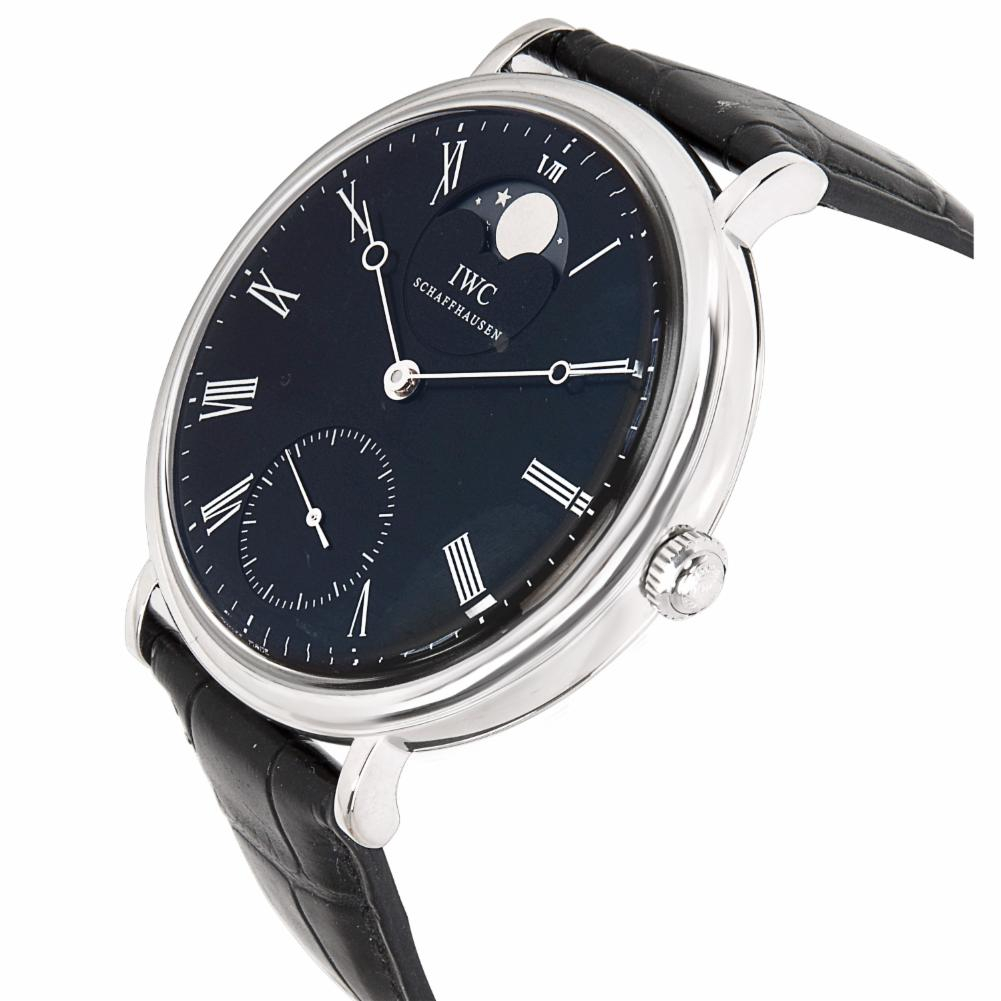 IWC Pre-owned IWC Portofino Manual Black Dial Men's Watch IW544801 IW544801  - Pre-Owned Watches, IWC - Jomashop