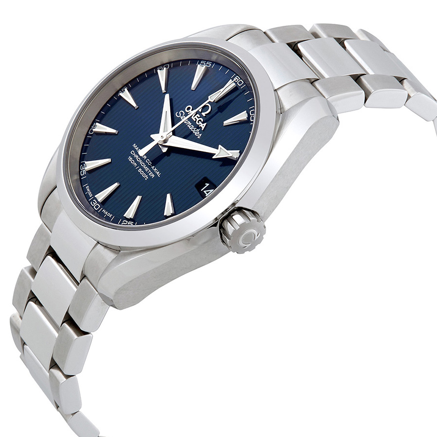 Omega Pre-Owned Omega Aqua Terra Blue Dial Stainless Steel Men's Watch  23110392103002 OM23110392103002 - Pre-Owned Watches, Seamaster - Jomashop