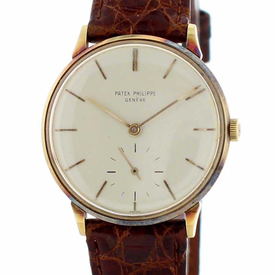 Patek Philippe Pre owned Patek Philippe Calatrava White Dial Men #39 s