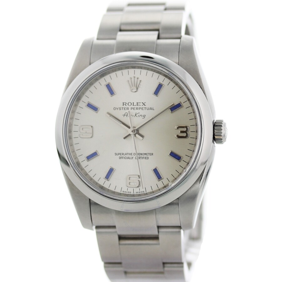 Oyster Perpetual Air King Precision Automatic Chronometer Blue Dial Men's Watch