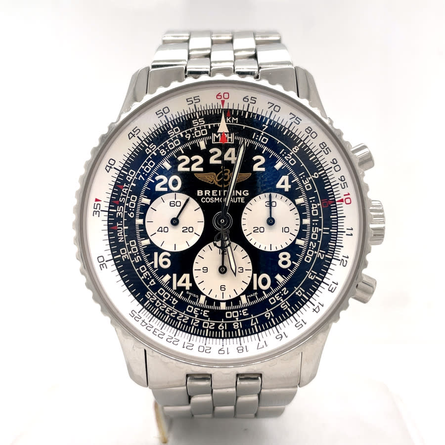 Breitling Pre-owned Breitling Navitimer Cosmonaute Chronograph Hand Wind  Black Dial Men's Watch A12023 - Pre-Owned Watches - Jomashop