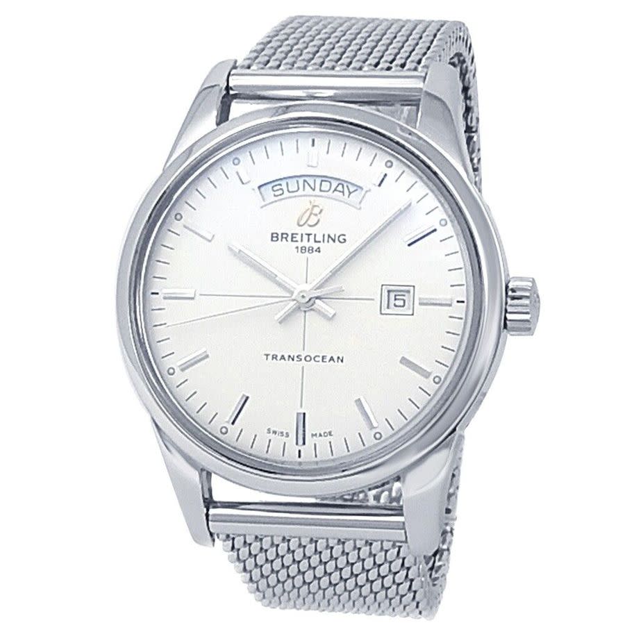 Transocean Day-Date Automatic Chronometer Silver Dial Men's Watch