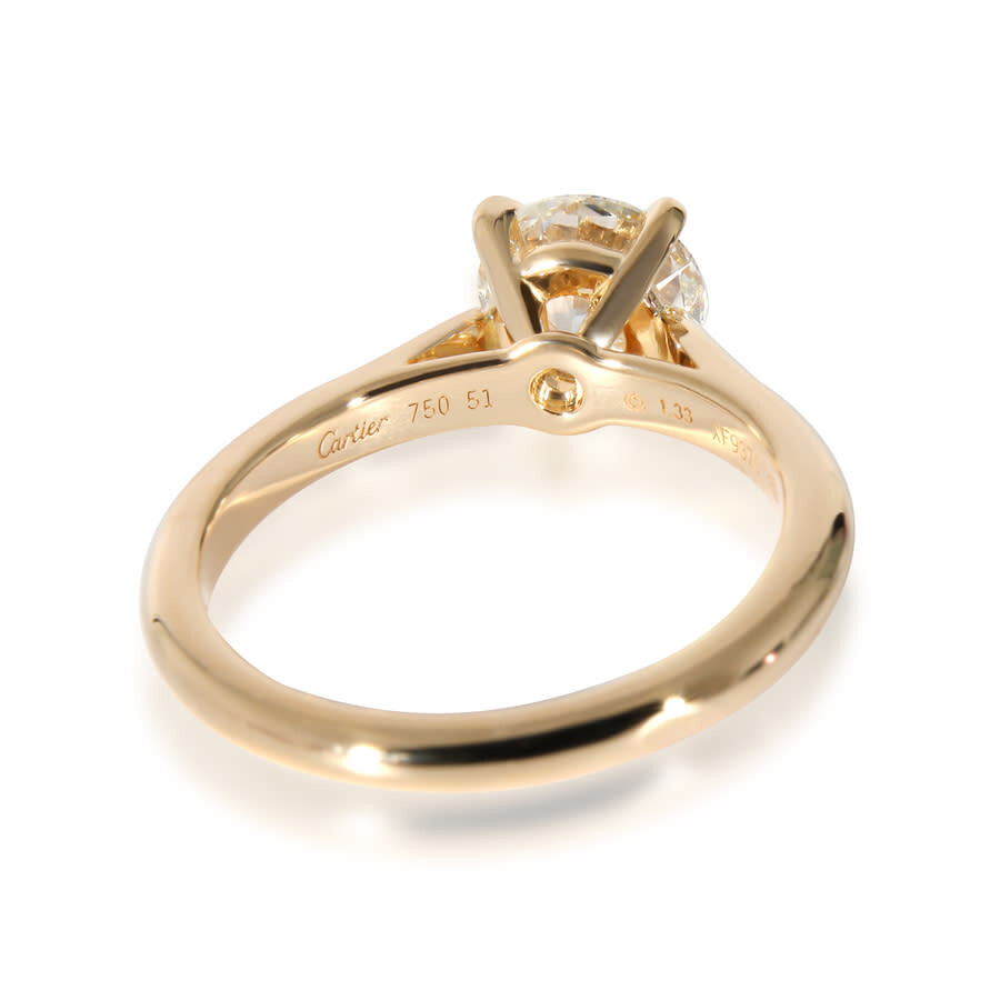 Cartier PreOwned Cartier 1895 Engagement Ring in 18k Yellow Gold H VS2