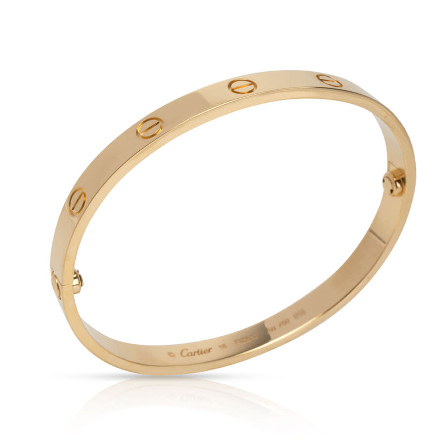 Cartier Pre Owned Cartier 18k Yellow Gold Love Bracelet Size 18 Jomashop