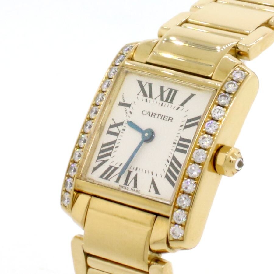 Cartier Preowned Cartier Cartier Tank Francaise Gold Diamond White
