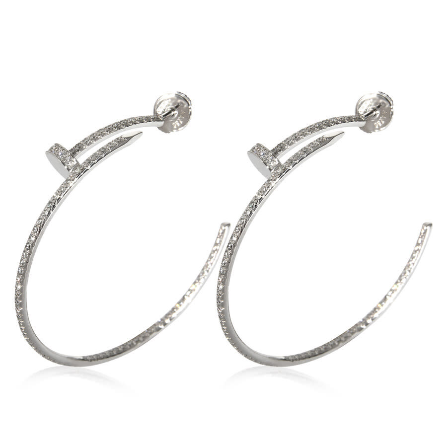 Pre owned diamond hoop earrings clearance