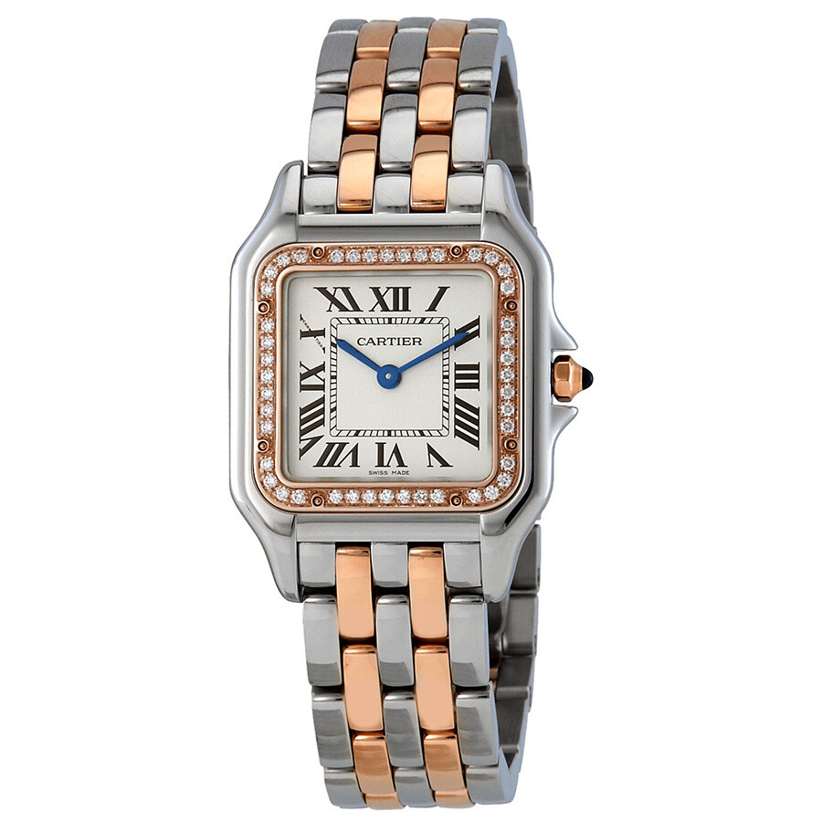 Panthere Diamond Silver Dial Ladies Watch