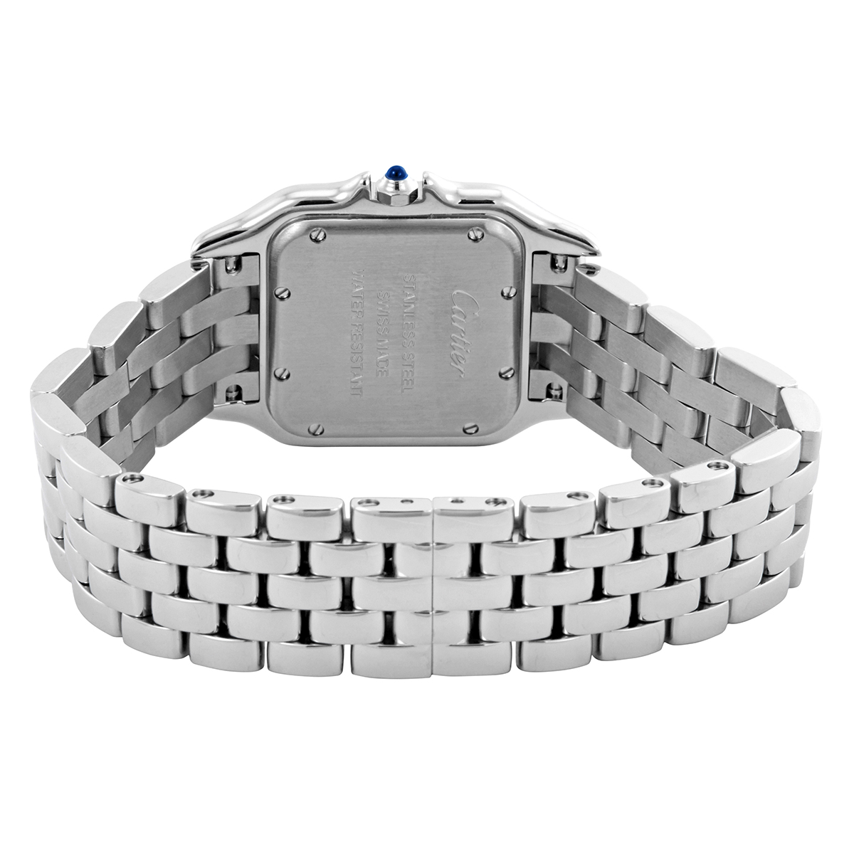 Cartier Pre-owned Cartier Panthere Diamond Silver Dial Ladies Watch W4PN0008  W4PN0008 7613268919576 - Pre-Owned Watches, Cartier - Jomashop