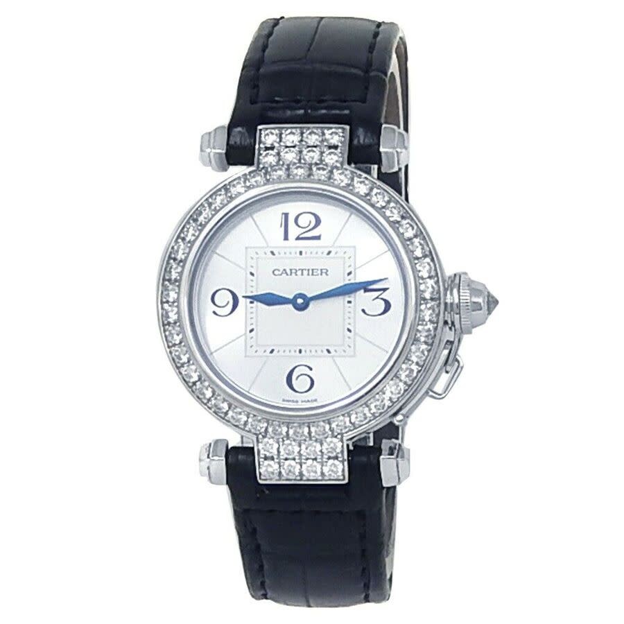 Cartier Preowned Cartier Pasha Automatic Diamond Silver Dial Ladies