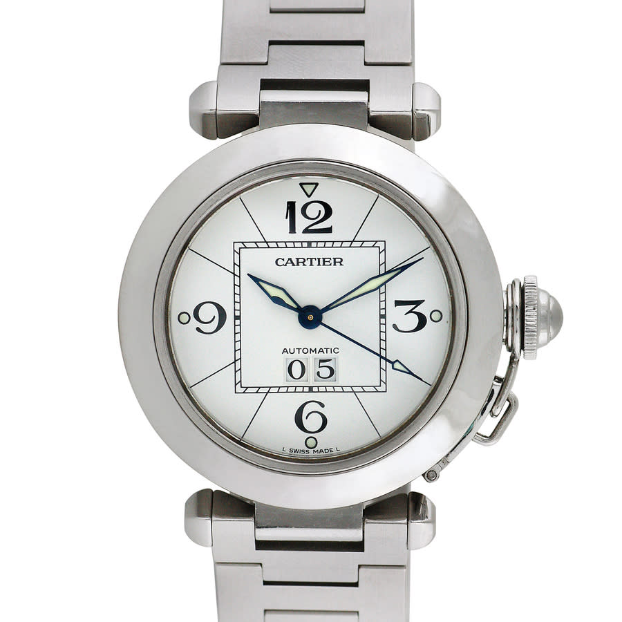 Pre-owned Cartier Unisex Pasha 36mm Stainless Steel Wristwatch - 2412