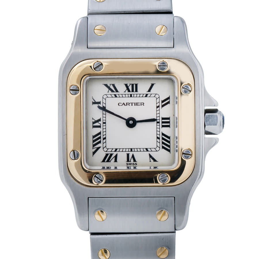 Cartier Pre-owned Cartier Santos Galbee Quartz White Dial Ladies 