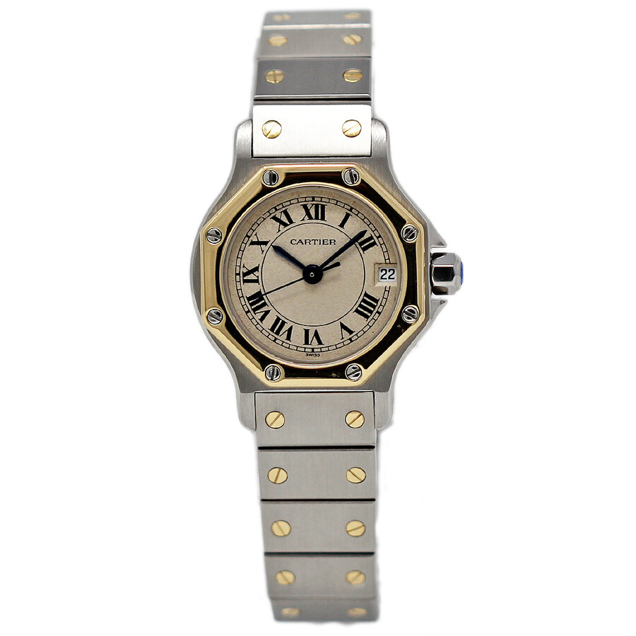 Cartier santos octagon ladies watch clearance