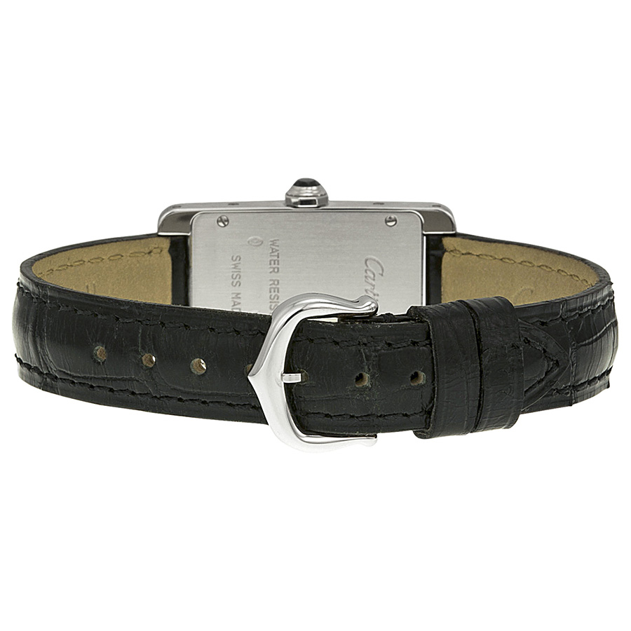 Cartier Pre-owned Cartier Tank Americaine Silver grained Dial 