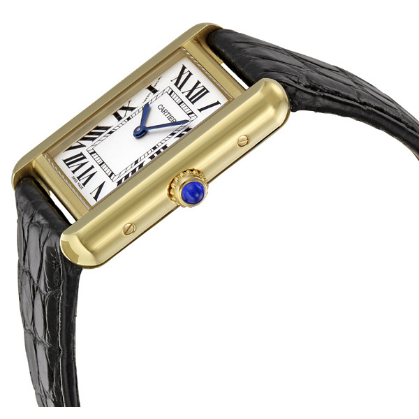Cartier Pre-owned Cartier Tank Pale Silver opalined Dial Ladies Watch  W5200002 7612456420467 - Pre-Owned Watches - Jomashop